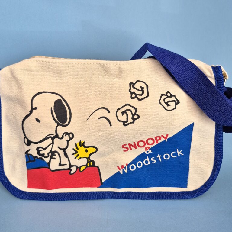 Colourful Snoopy and Woodstock Shoulder Bag – Cream