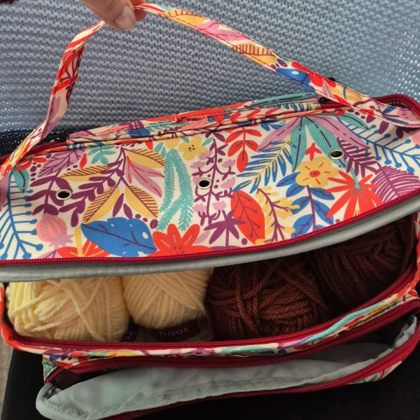 Bright and colourful Knitting and Crochet craft bag