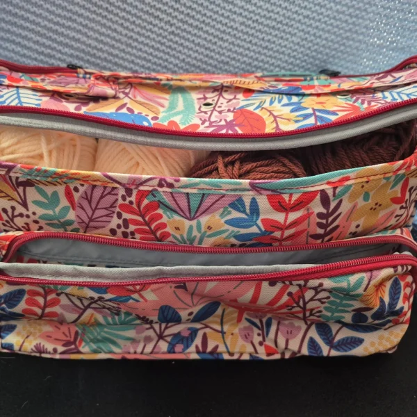 Bright and colourful Knitting and Crochet craft bag - Image 2