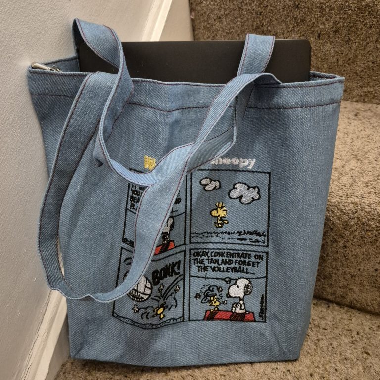 Large Denim Snoopy Cartoon Bag