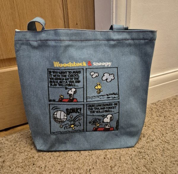 Large Denim Snoopy Cartoon Bag