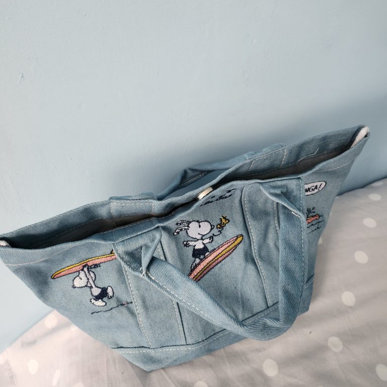 Surfing Snoopy Denim Bag