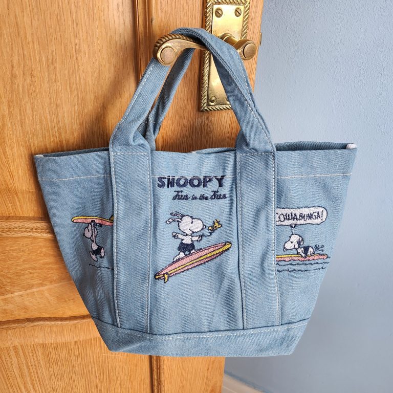 Surfing Snoopy Denim Bag