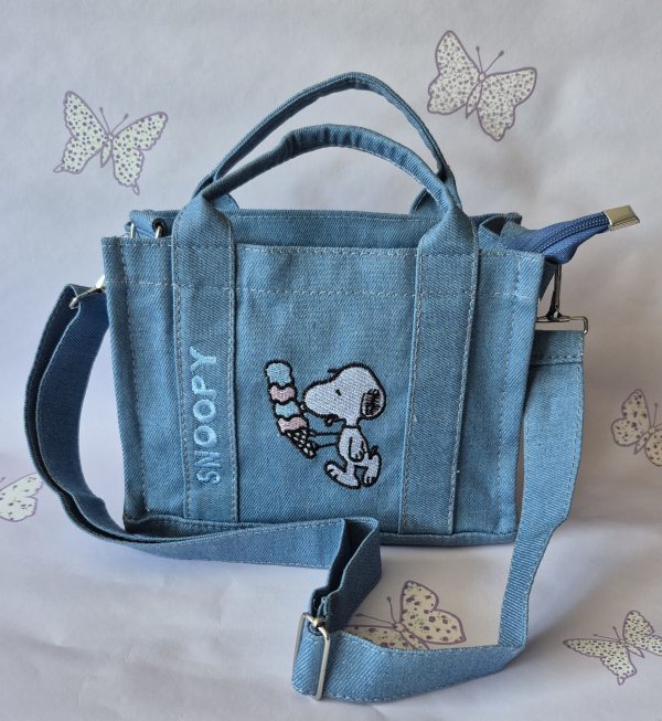 Small Denim Snoopy Bag - Ice Cream Design - Image 5