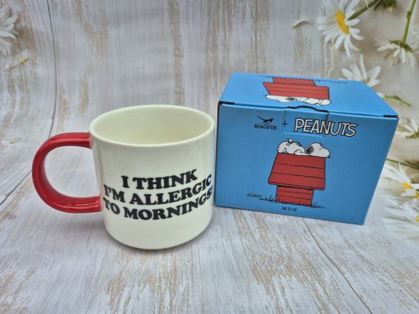 Snoopy Mug "I Think I'm Allergic To Mornings" - Image 3