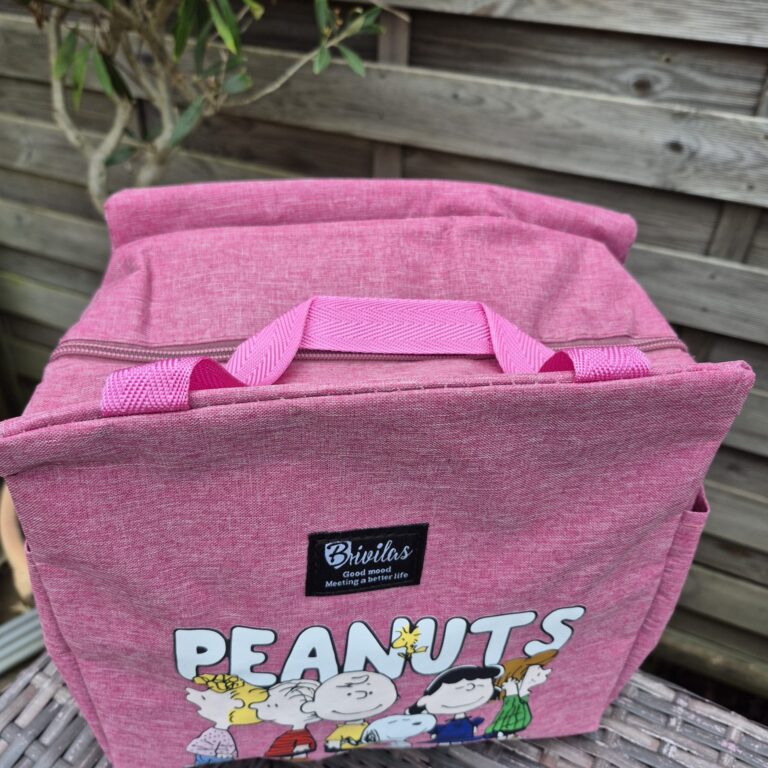 Pink Snoopy Insulated Lunch Bag
