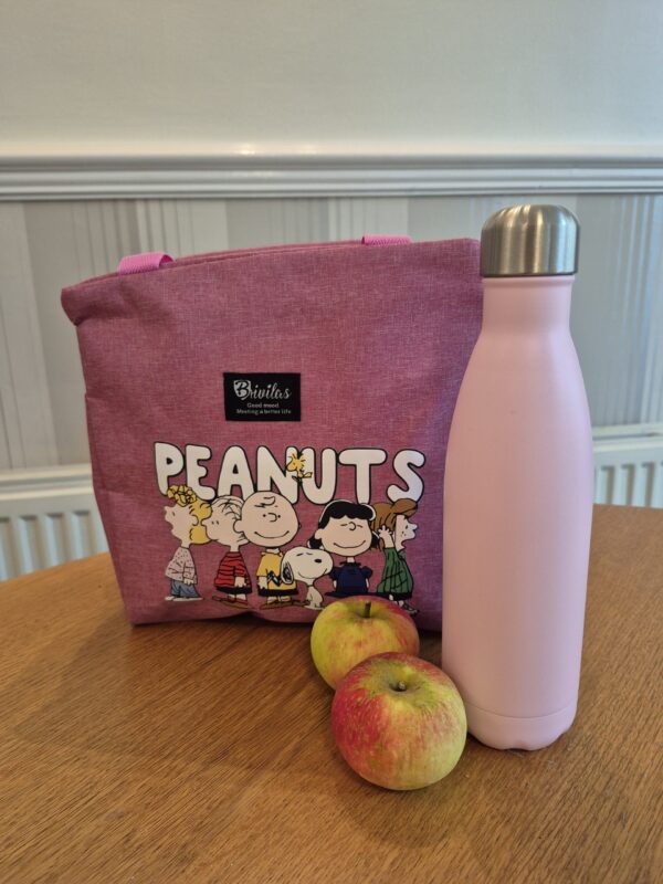 Pink Snoopy Insulated Lunch Bag