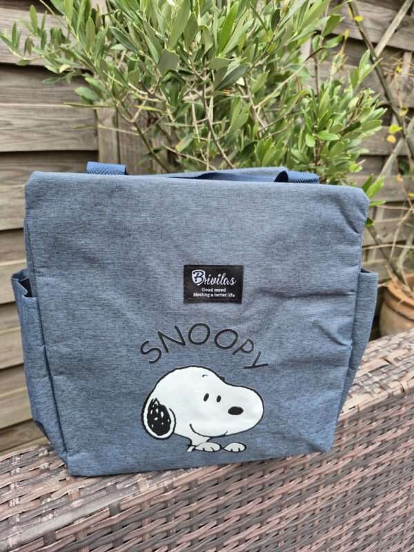 Denim Blue Snoopy Insulated Lunch Bag – Stylish, Practical & Fun