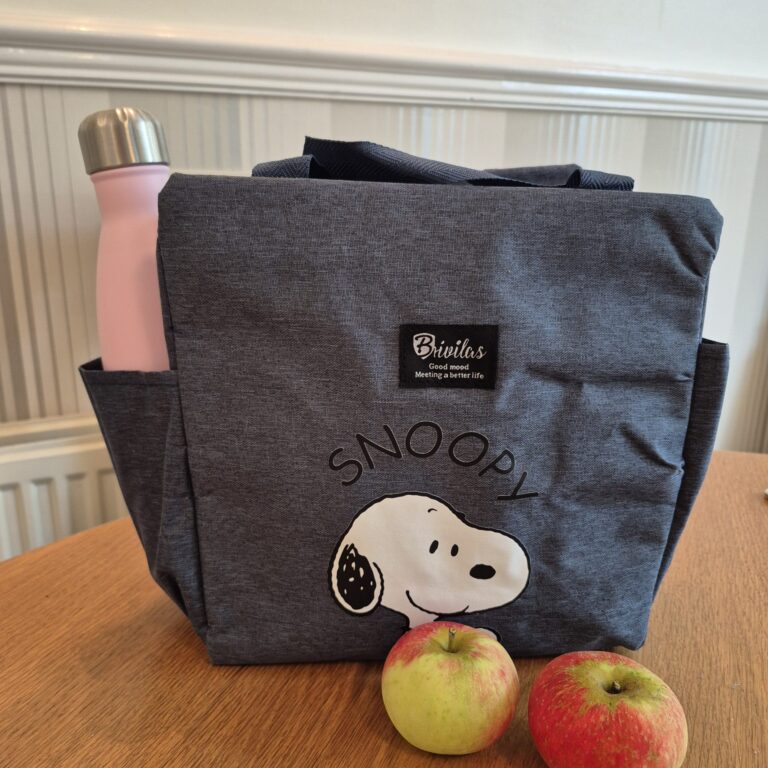 Denim Blue Snoopy Insulated Lunch Bag – Stylish, Practical & Fun