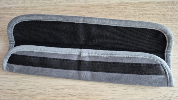 Grey Velour Snoopy Seat Belt Cover – Soft, Cute & Comfortable - Image 2