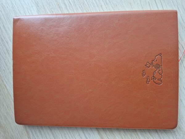 Snoopy & Woodstock A5 Faux Leather Notebook – Brown - Image 3