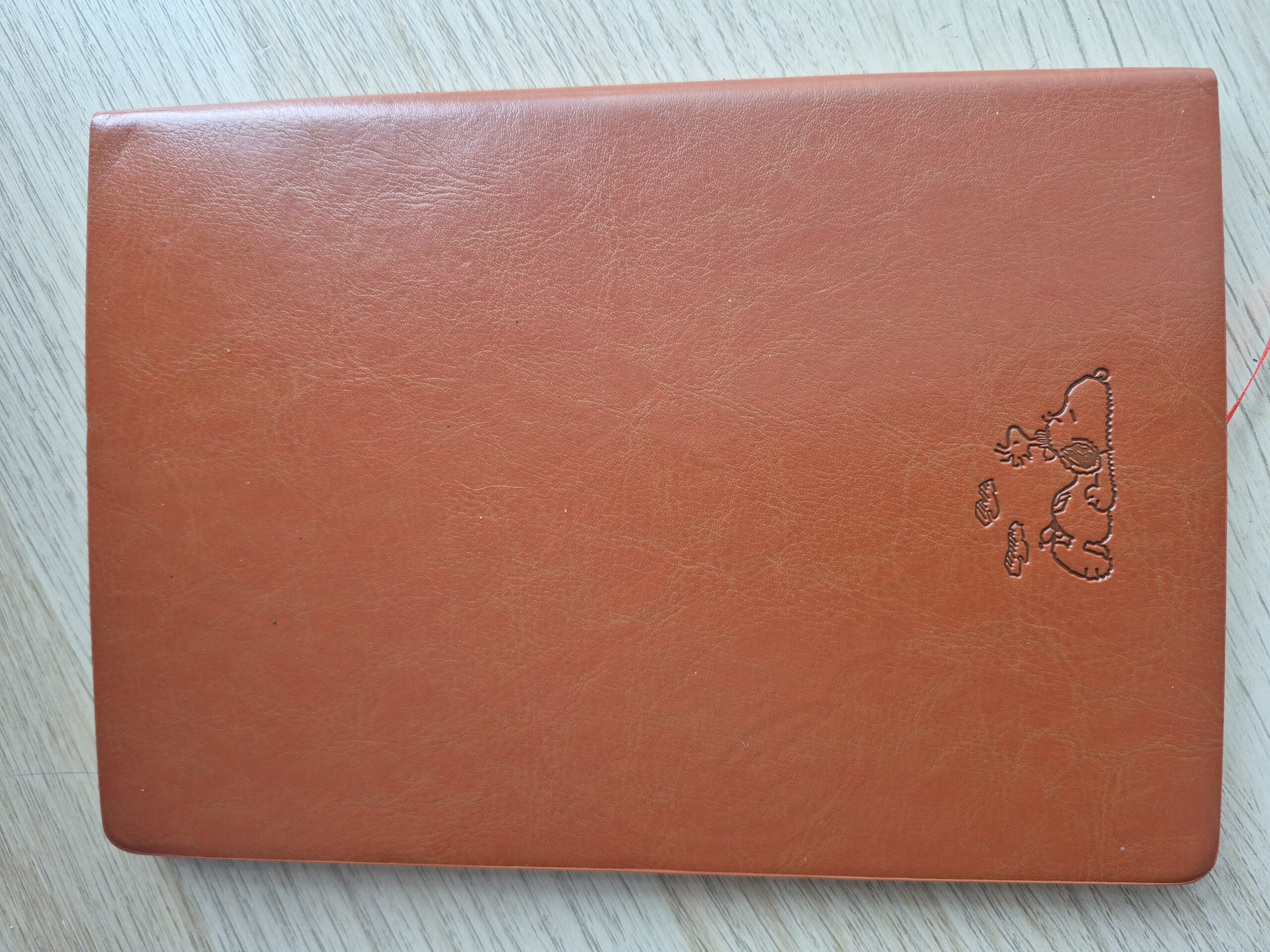 Snoopy & Woodstock A5 Faux Leather Notebook – Brown - Image 3