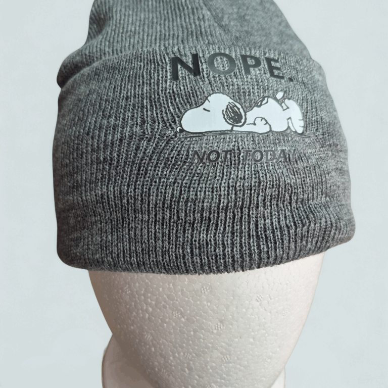 Adult Snoopy Beanie – Grey
