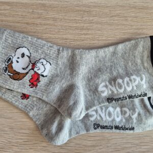 Flying Snoopy Sport Socks - Grey