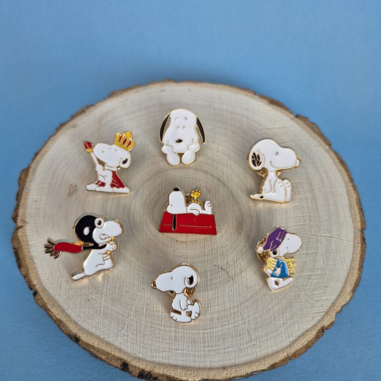 Snoopy Metal & Enamel Pin Collection – Classic Peanuts Character Pins