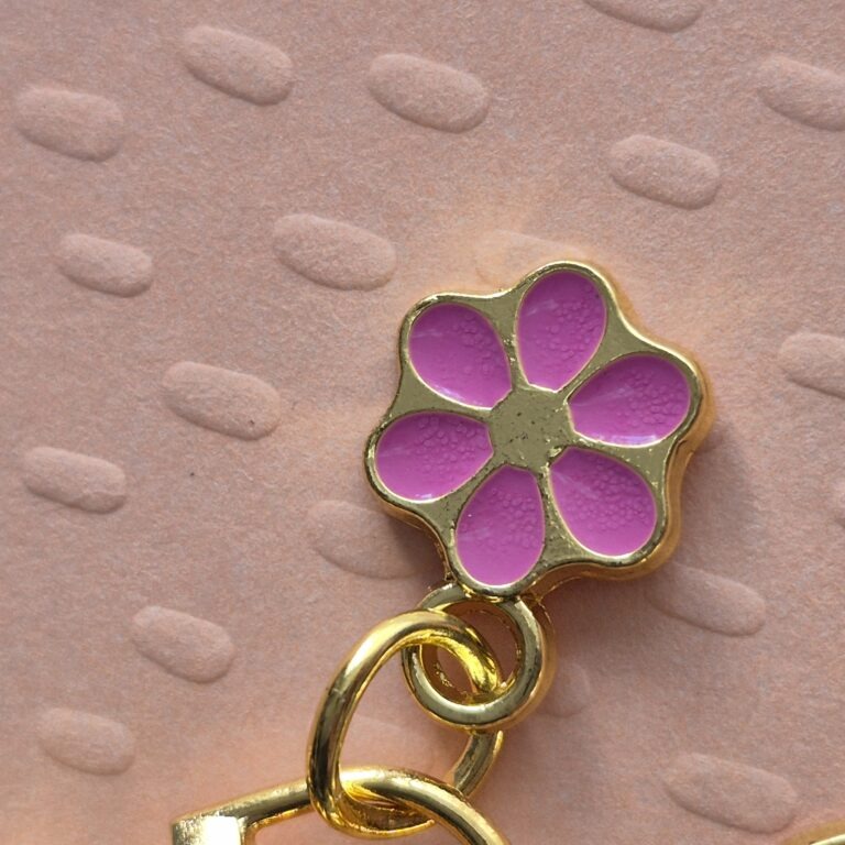 Charlie Brown Enamel Keychain with Flower Charm