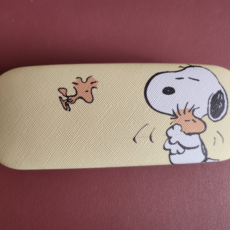 Yellow Snoopy and Woodstock Glasses Case