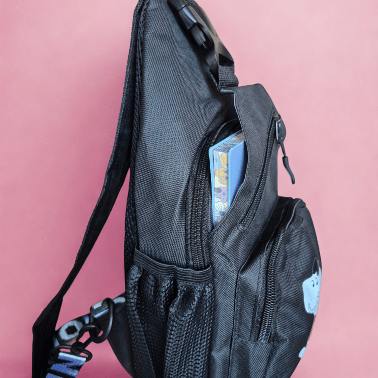 Black Snoopy Backpack – Multi-Pocket Crossbody & Backpack for Travel, College and Everyday Use