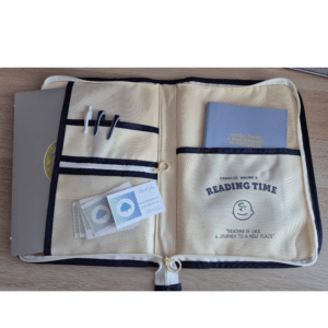 Cream Canvas 13" Tablet Cover & Organiser – Charlie Brown Reading Time Design