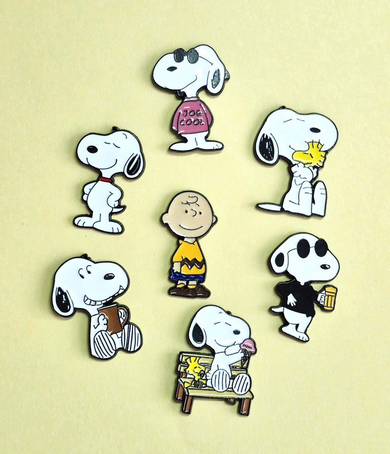Snoopy Metal & Enamel Pin Collection – Classic Peanuts Character Pins