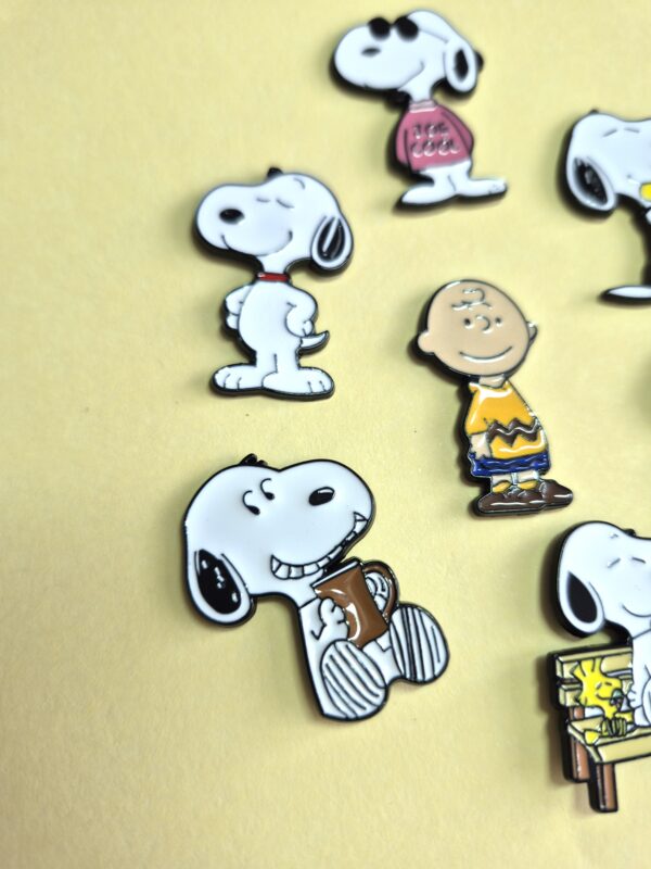 Snoopy Jacket Pin Snoopy Metal & Enamel Pin Collection – Classic Peanuts Character Pins ...