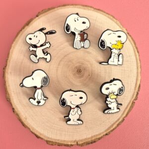 Snoopy Enamel Pin Badge Set | 6 Metal Collectible Pins
